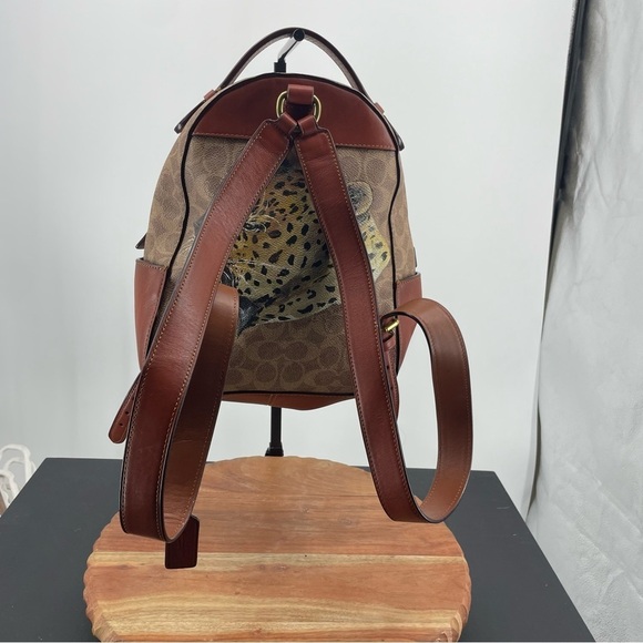 Coach Campus Backpack 23 Signature Canvas 32715 Beige / Brown PVC Leather Bag - Picture 4 of 16